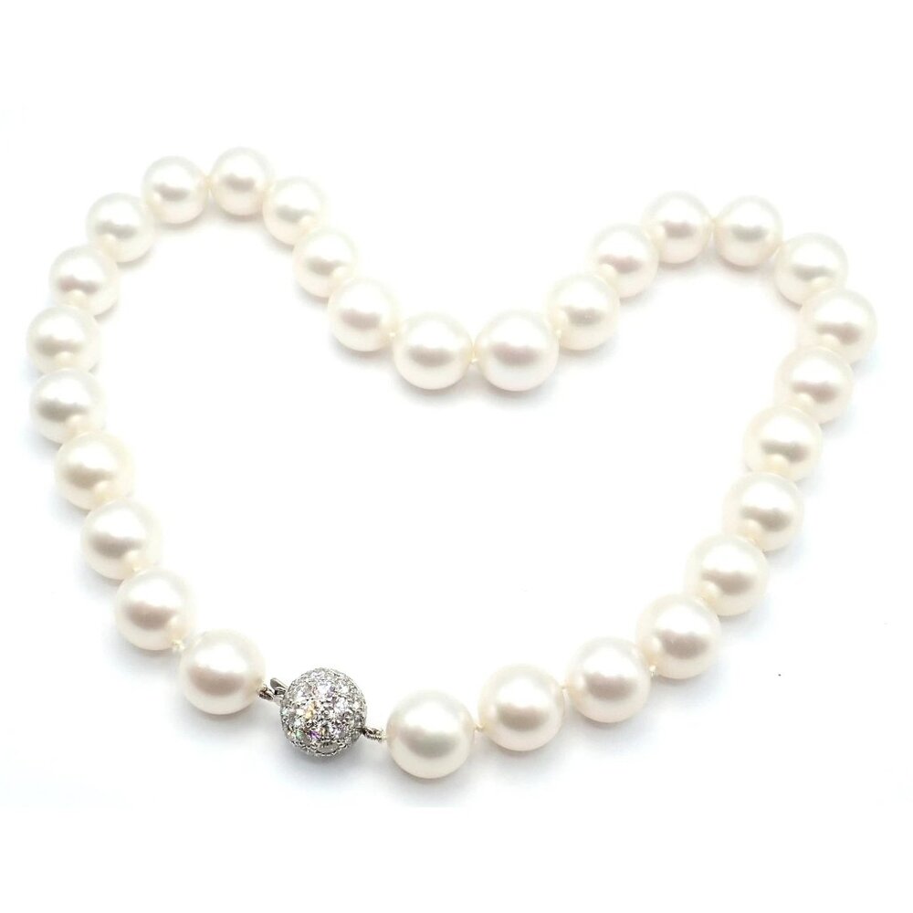 Authentic! Tiffany & Co Platinum Diamond South Sea Large Pearl Necklace Paper - Picture 15 of 15